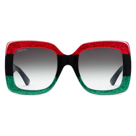 gucci round sunglasses womens red sparkle|gucci rimless sunglasses for women.